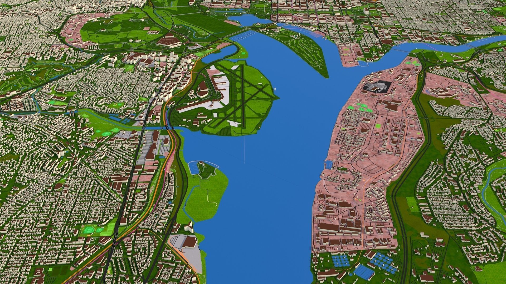 Alexandria City USA Nov 2020 3d model Low-poly 3D model_1
