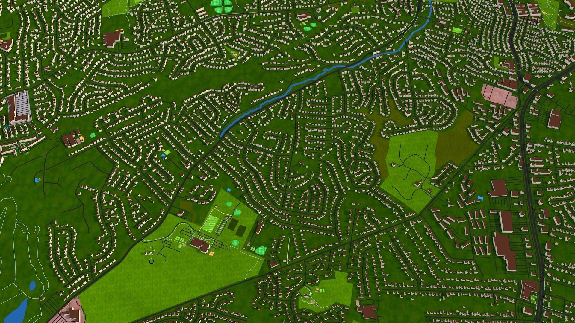 Alexandria City USA Nov 2020 3d model Low-poly 3D model_36