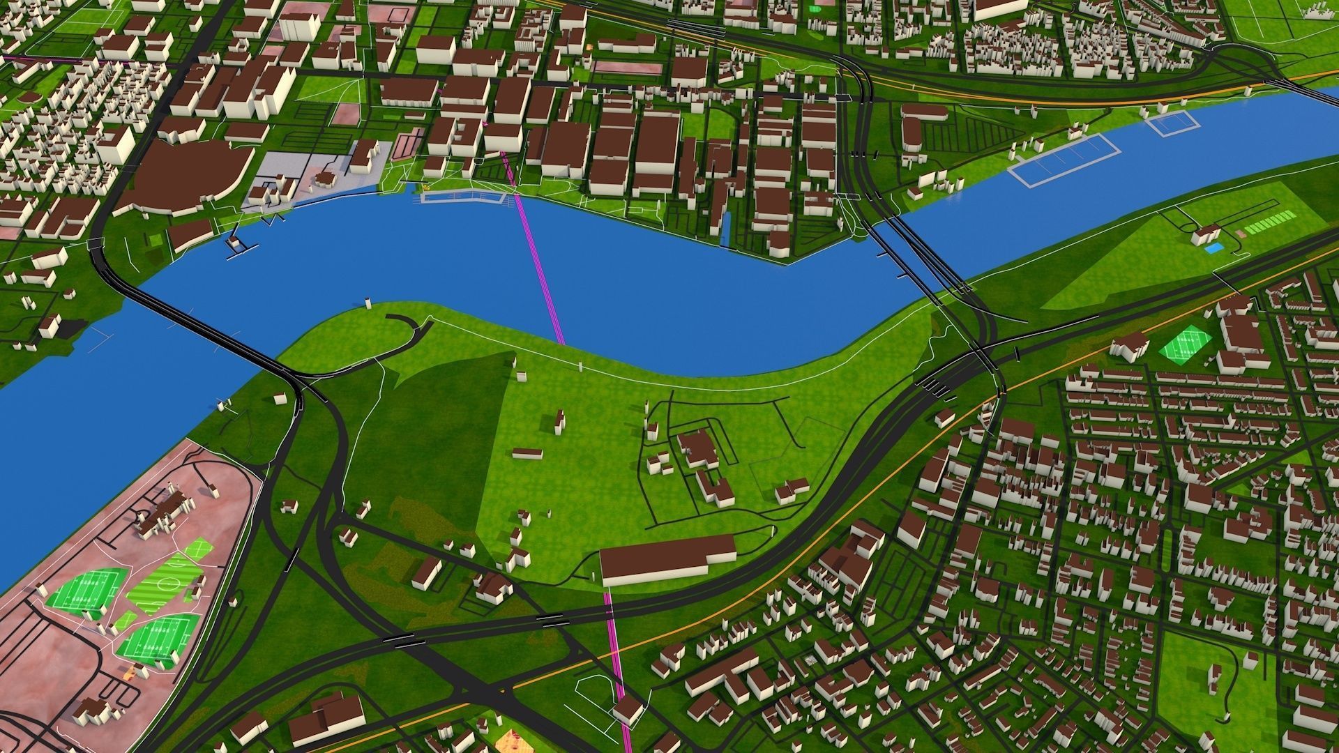 Alexandria City USA Nov 2020 3d model Low-poly 3D model_10