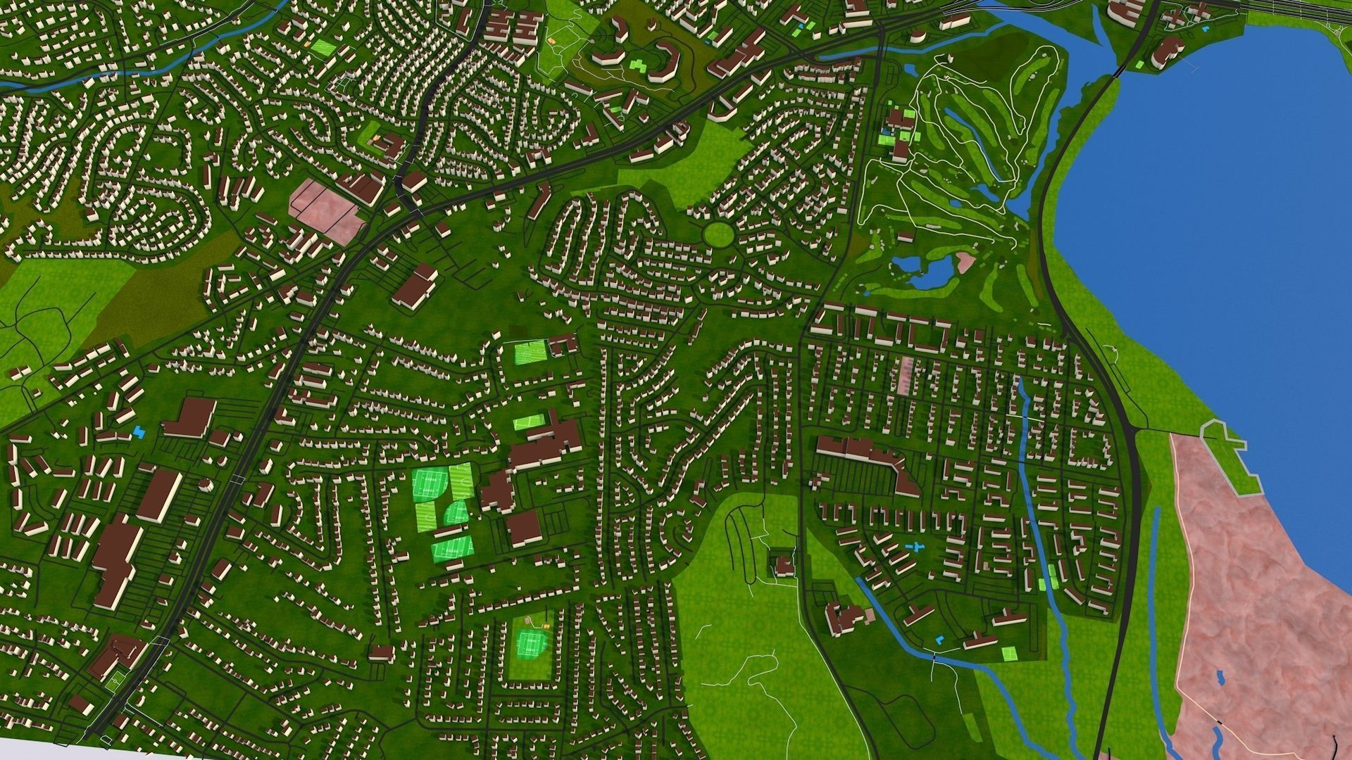 Alexandria City USA Nov 2020 3d model Low-poly 3D model_35