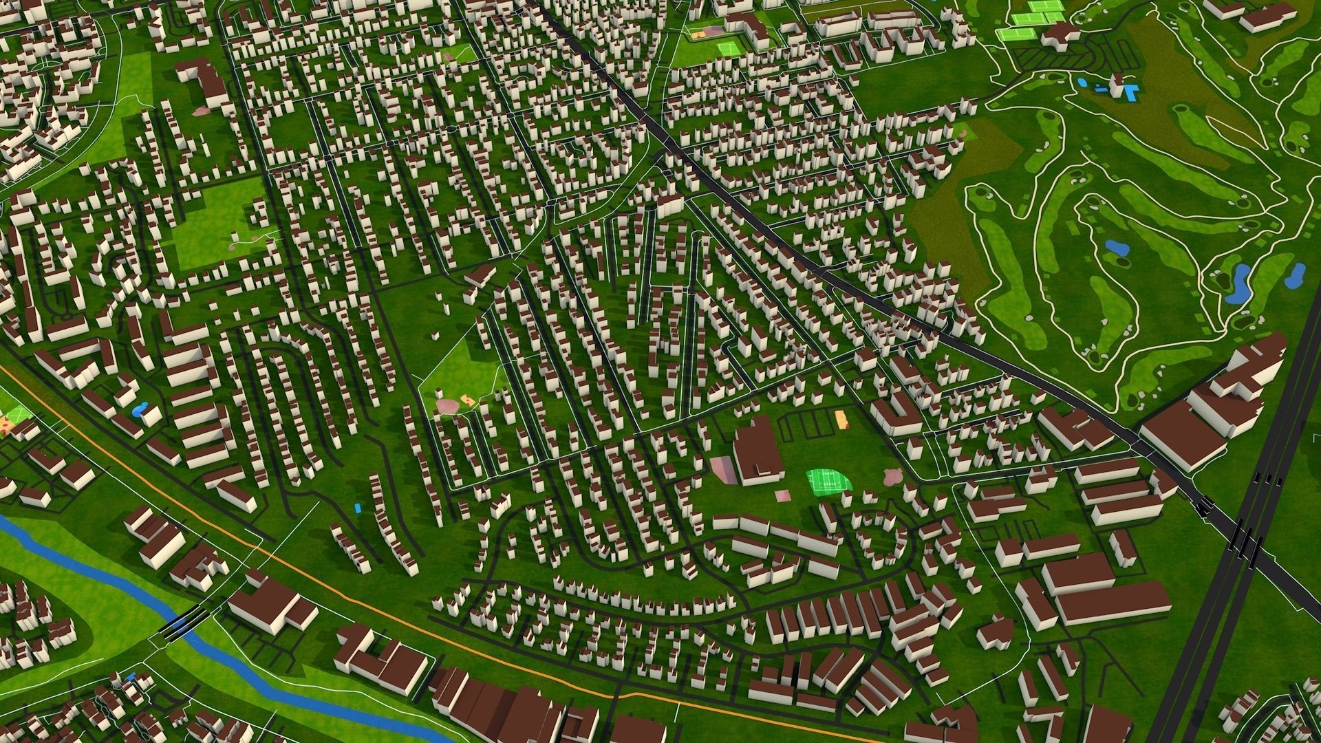 Alexandria City USA Nov 2020 3d model Low-poly 3D model_16