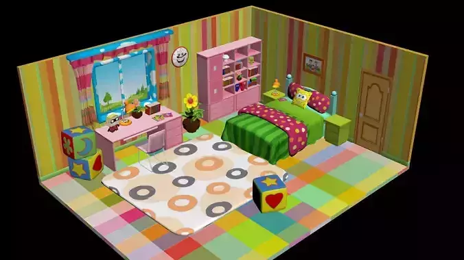 Cartoons bedroom