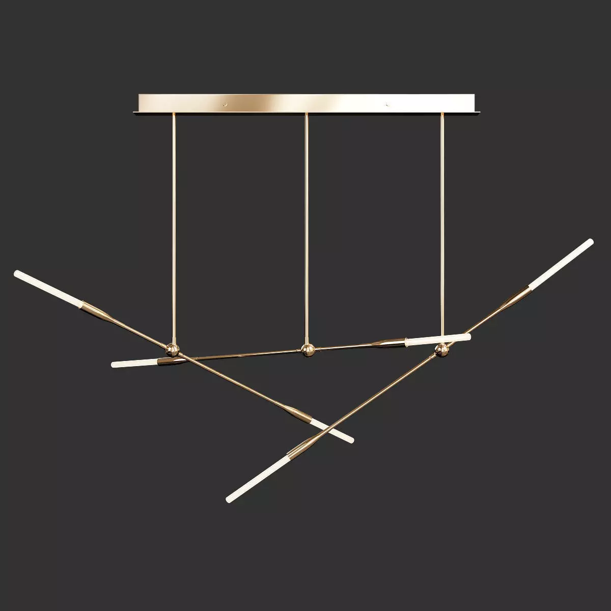 SORENTHIA TRIPLE CHANDELIER Low-poly 3D model_0