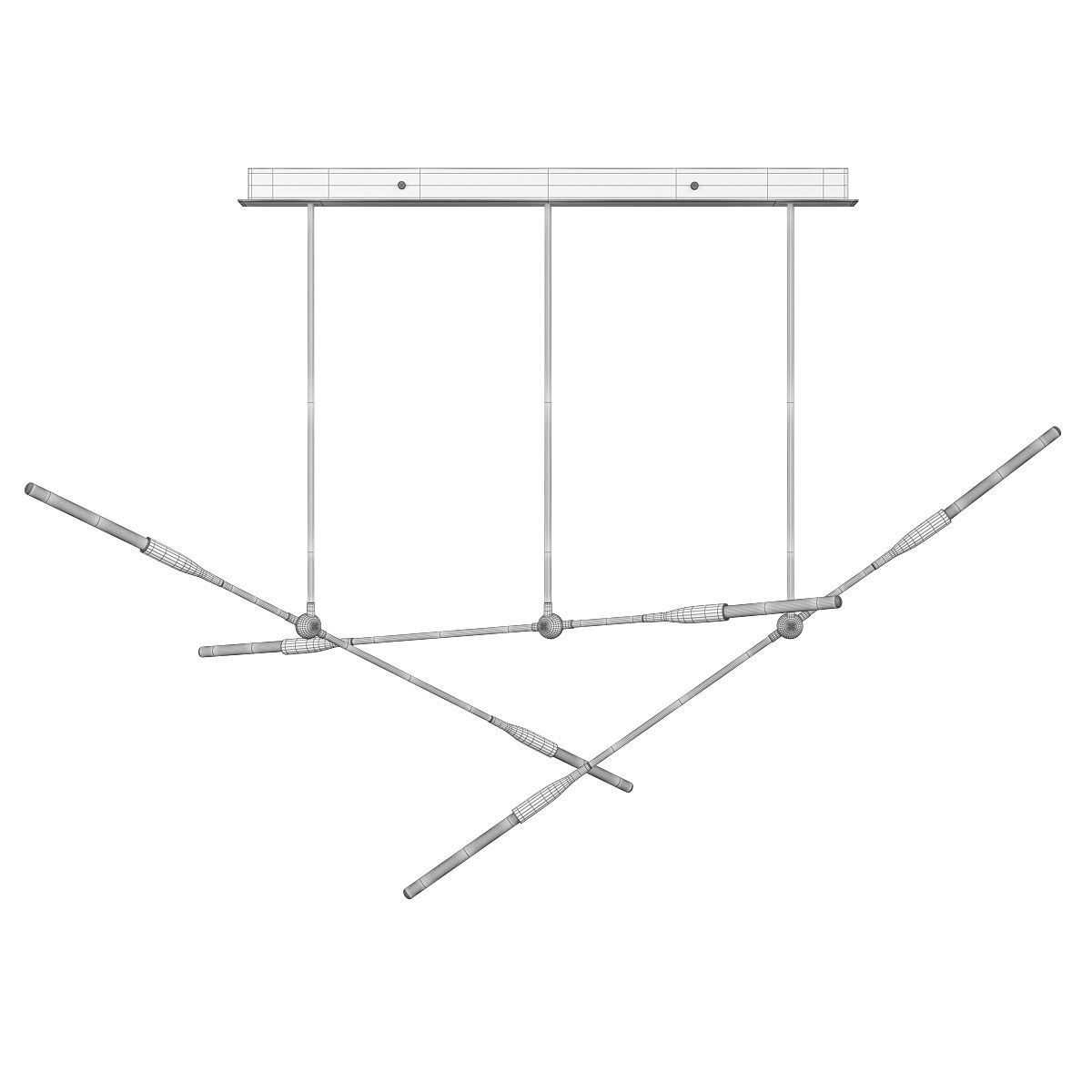 SORENTHIA TRIPLE CHANDELIER Low-poly 3D model_1