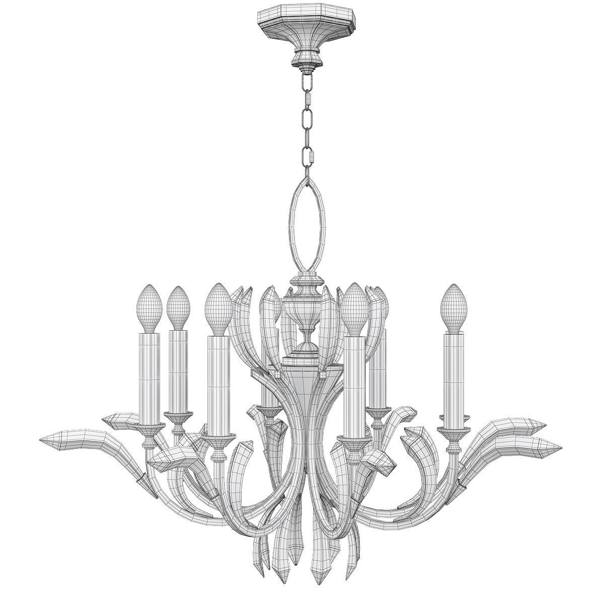 BEVELED ARCS 763 CHANDELIER Low-poly 3D model_1
