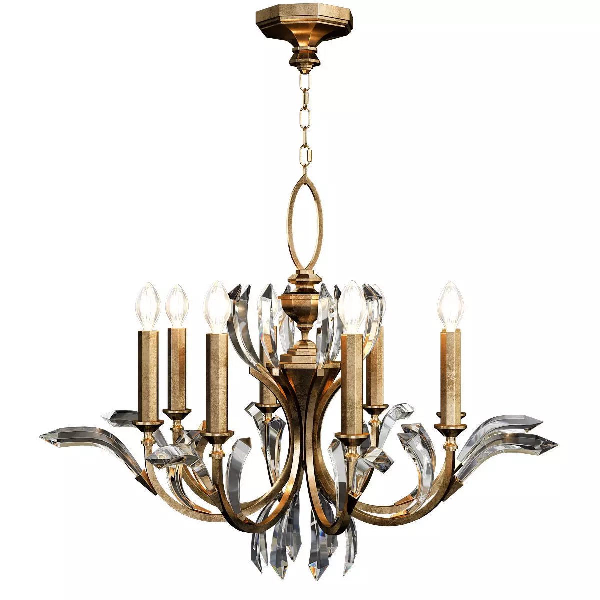 BEVELED ARCS 763 CHANDELIER Low-poly 3D model_0