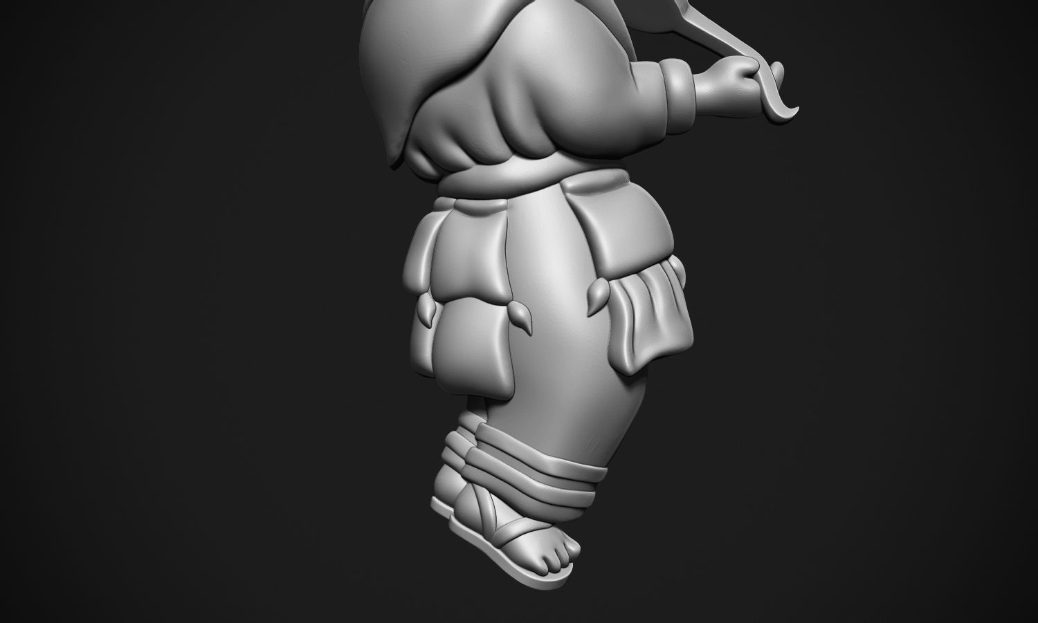 Mexican boy with violin 3D print model_10