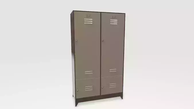 Locker with two doors
