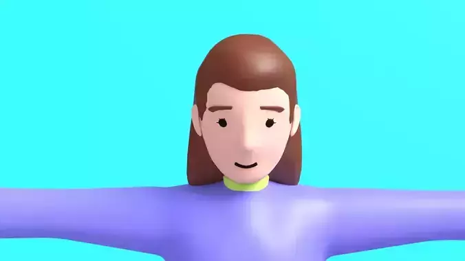 Cartoon Motion Character Woman