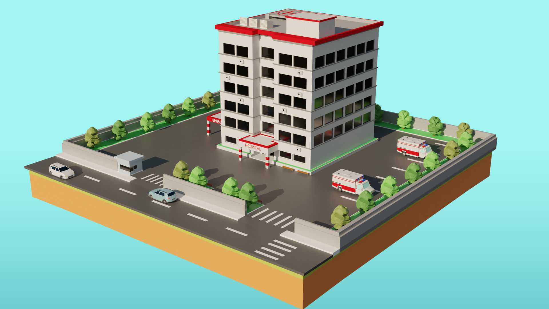 Low Poly Modern City Pack 3D Model Collection_11