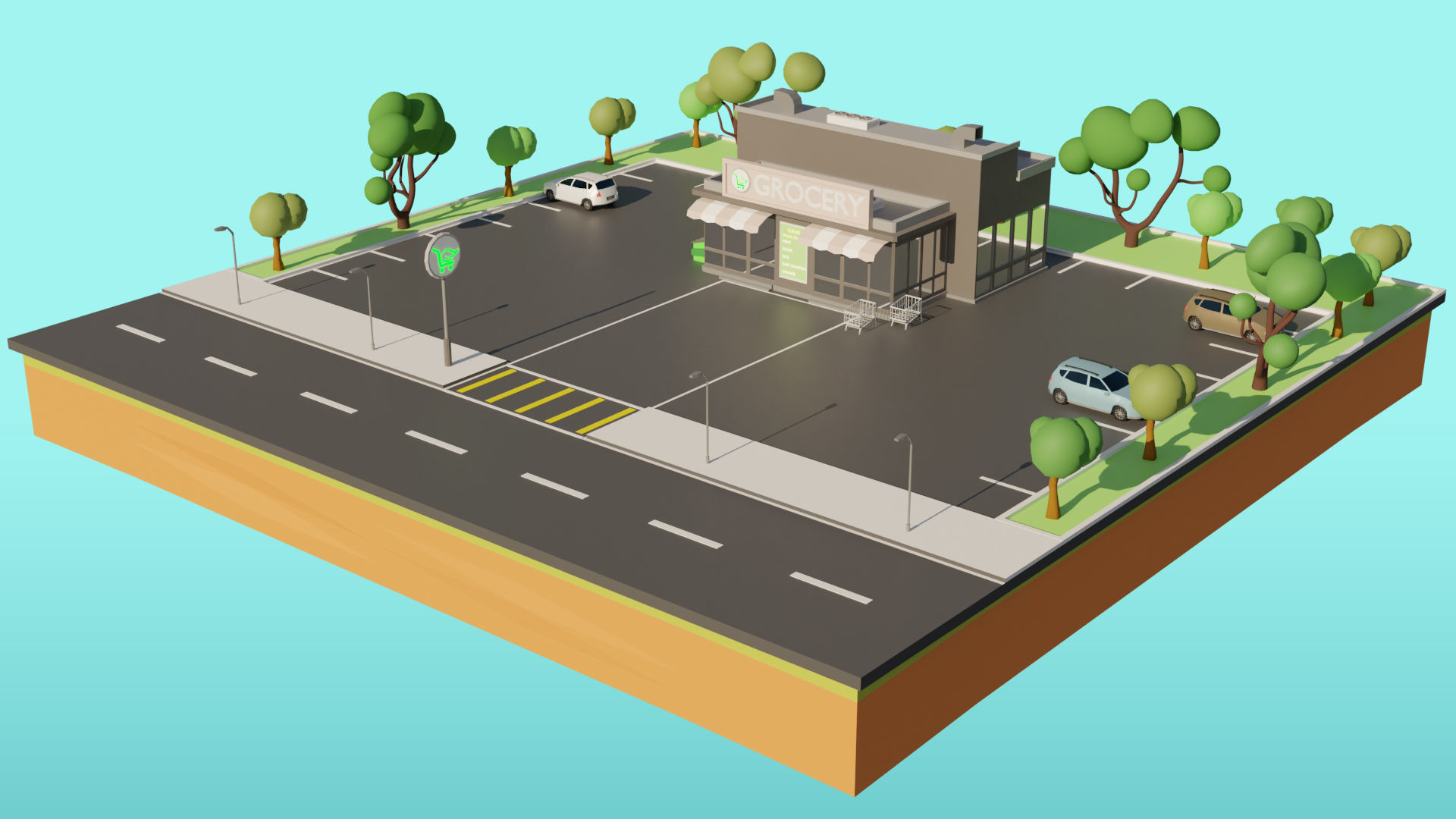 Low Poly Modern City Pack 3D Model Collection_10