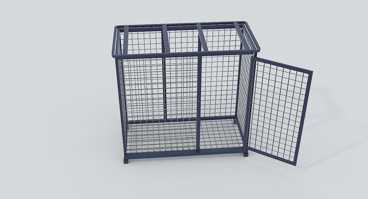 8-types of Industrial Gas Cylinders Low-poly 3D model_5