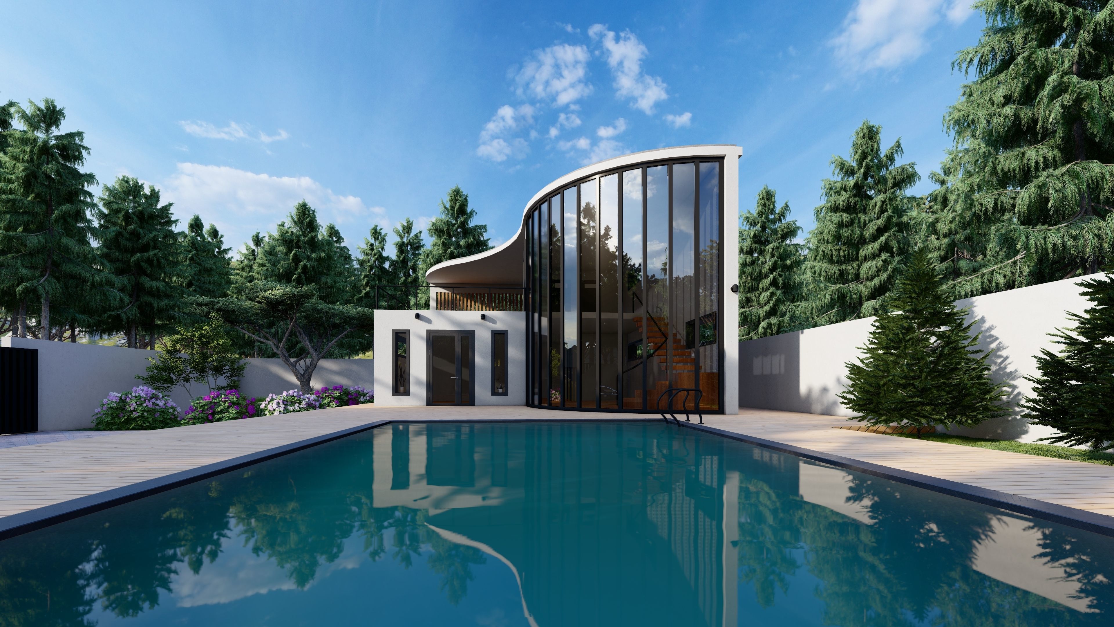 minimalistic house  3D model_1