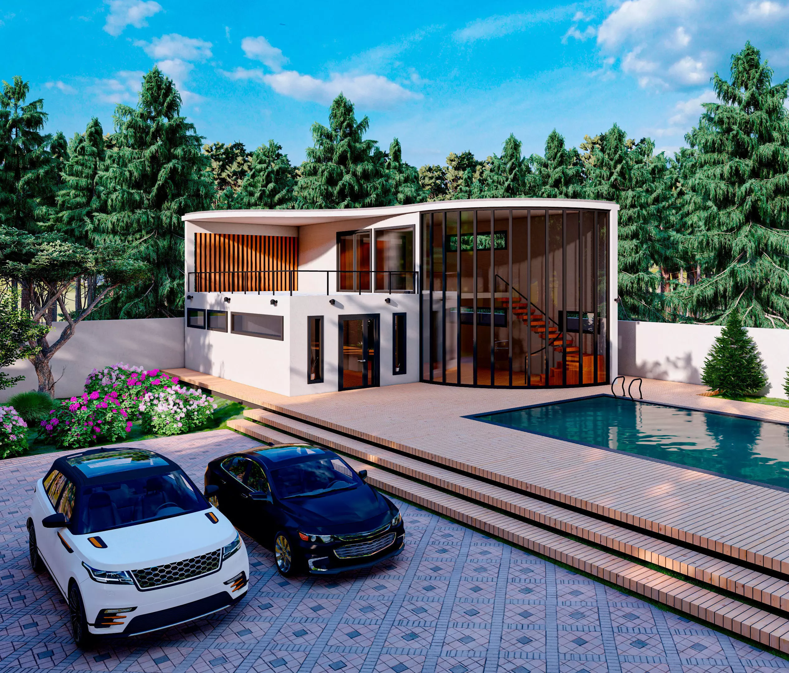 minimalistic house  3D model_0