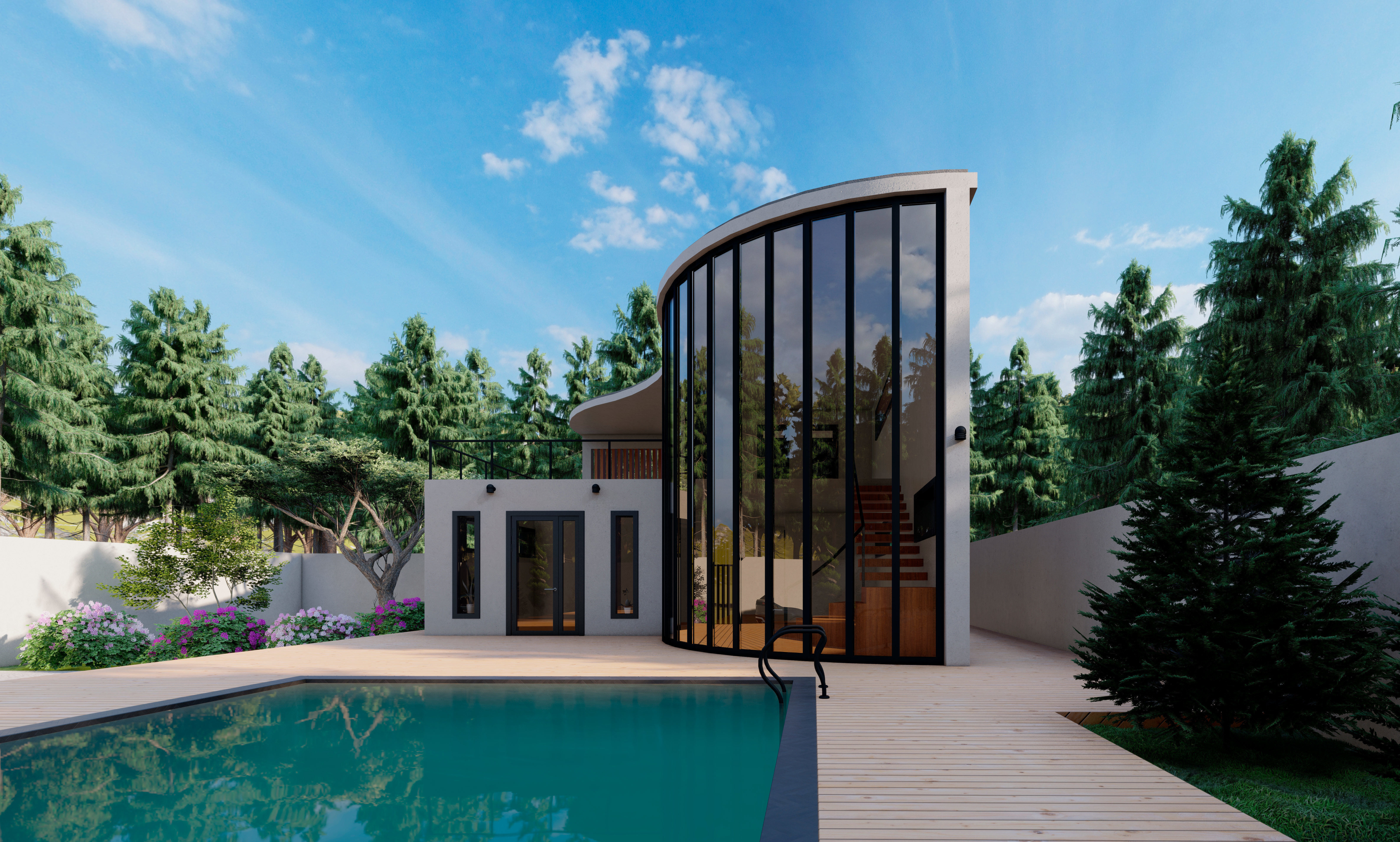 minimalistic house  3D model_4