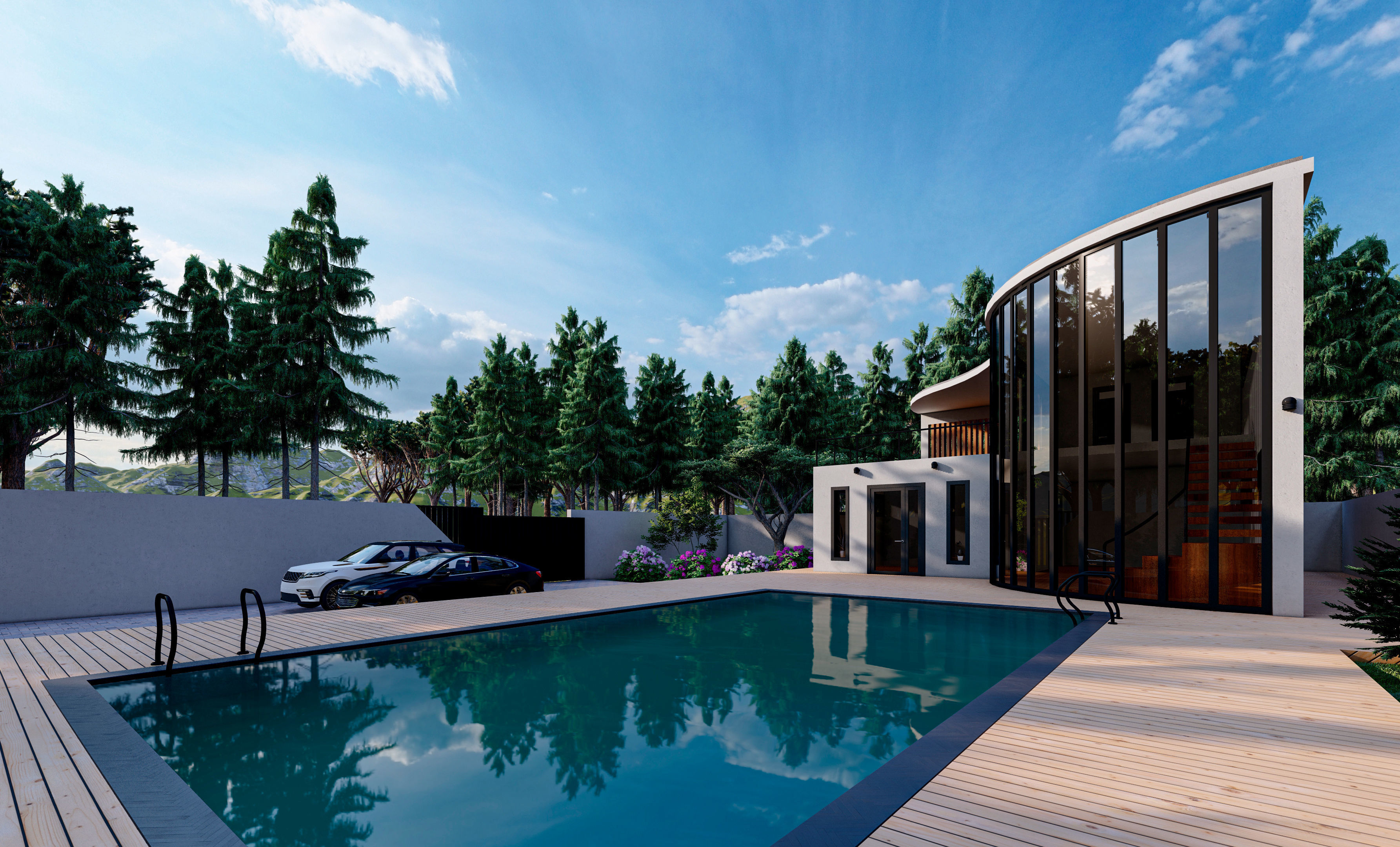 minimalistic house  3D model_3