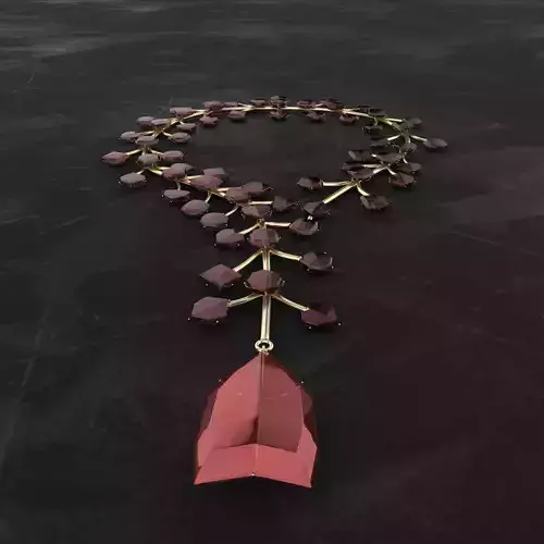 Necklace with diamonds 3D model