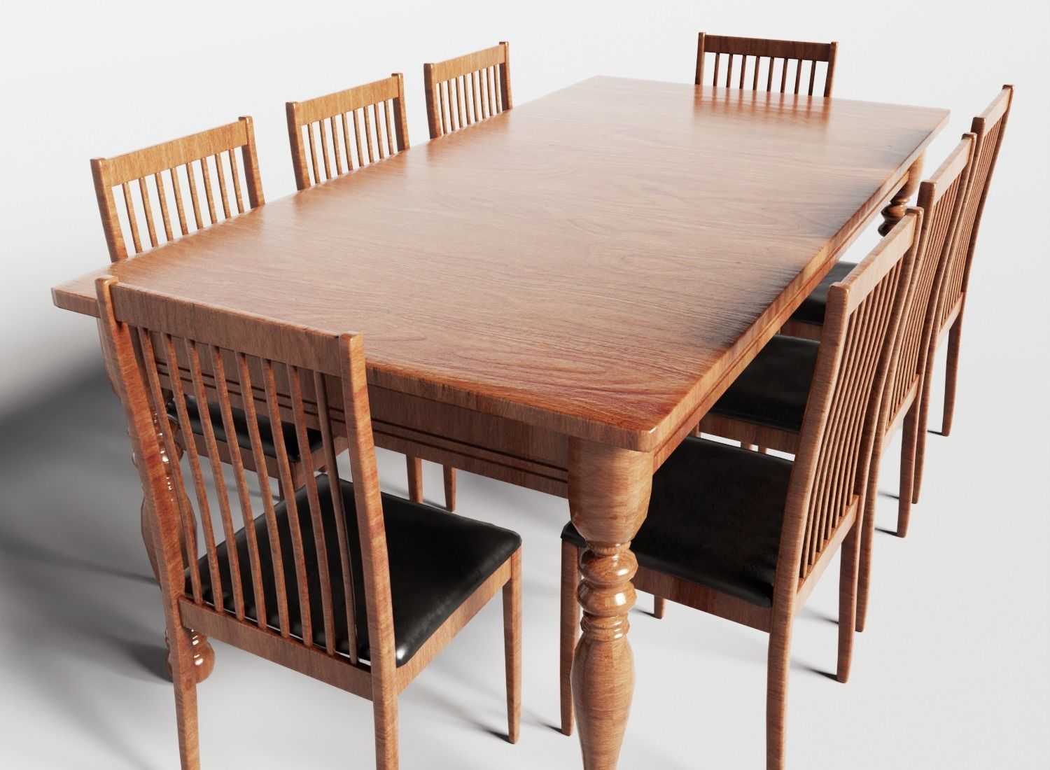 Dining Table 3D model_7