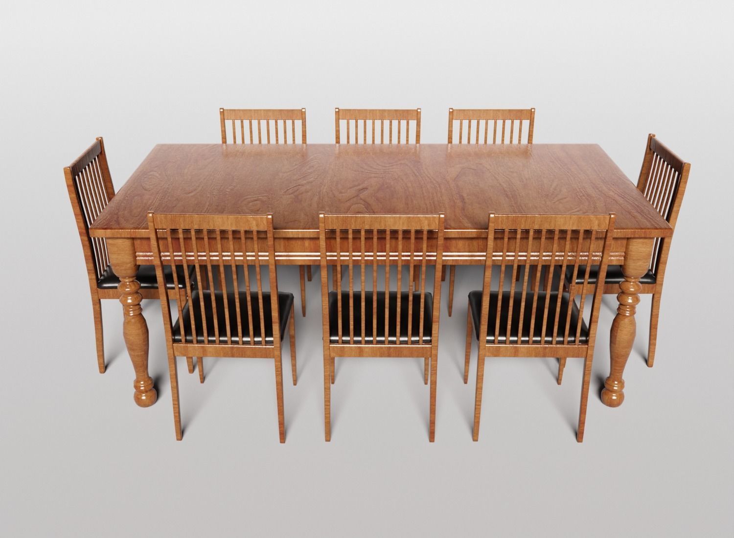 Dining Table 3D model_5