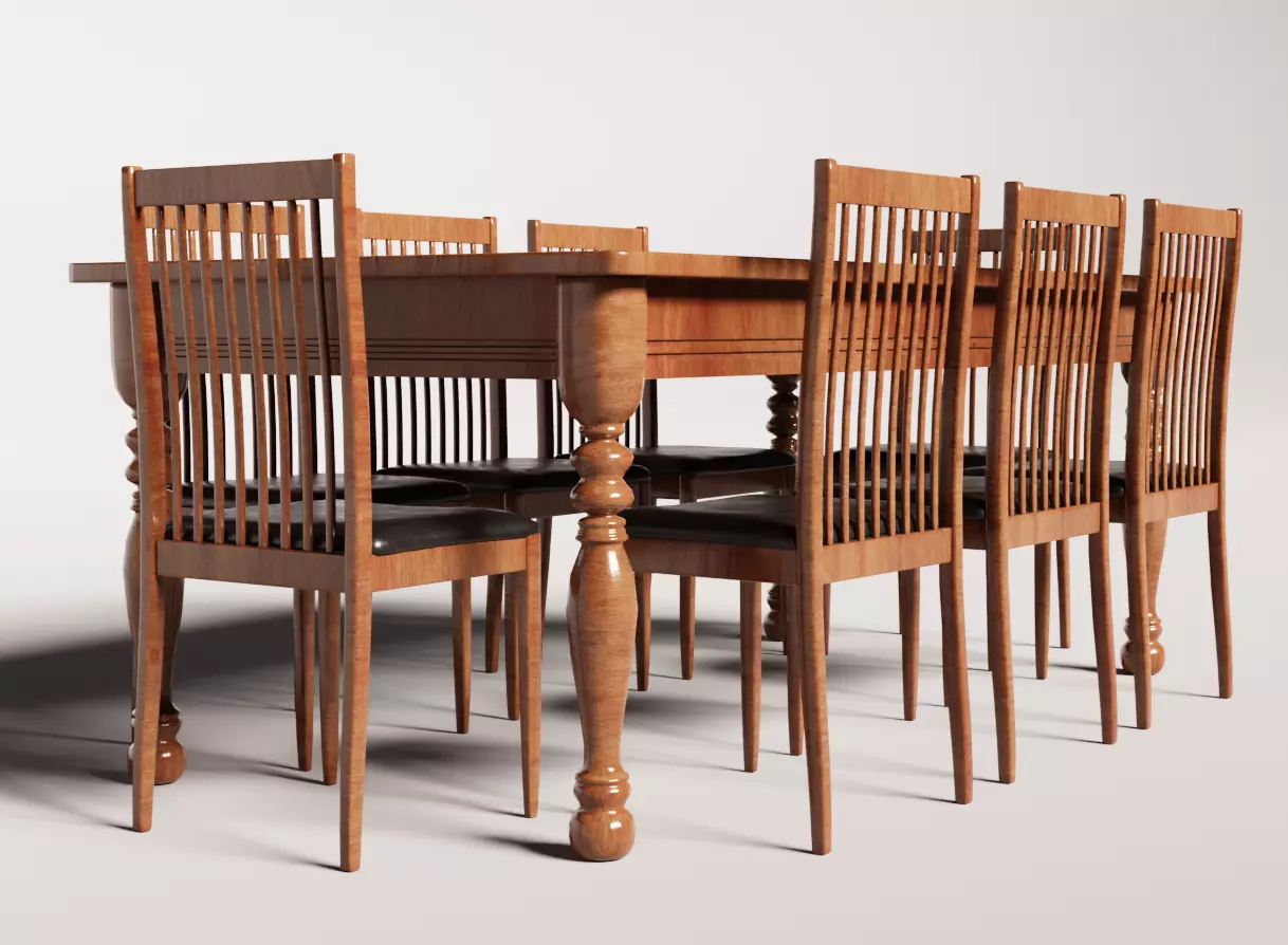 Dining Table 3D model_0