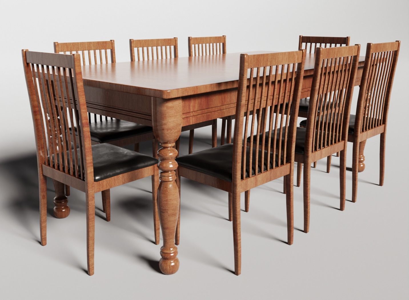 Dining Table 3D model_2