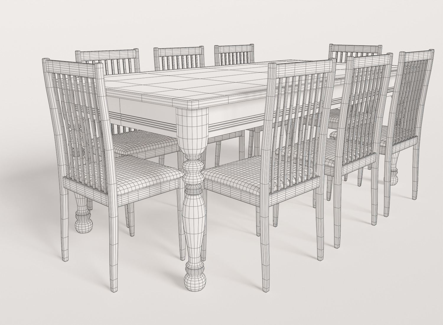 Dining Table 3D model_1