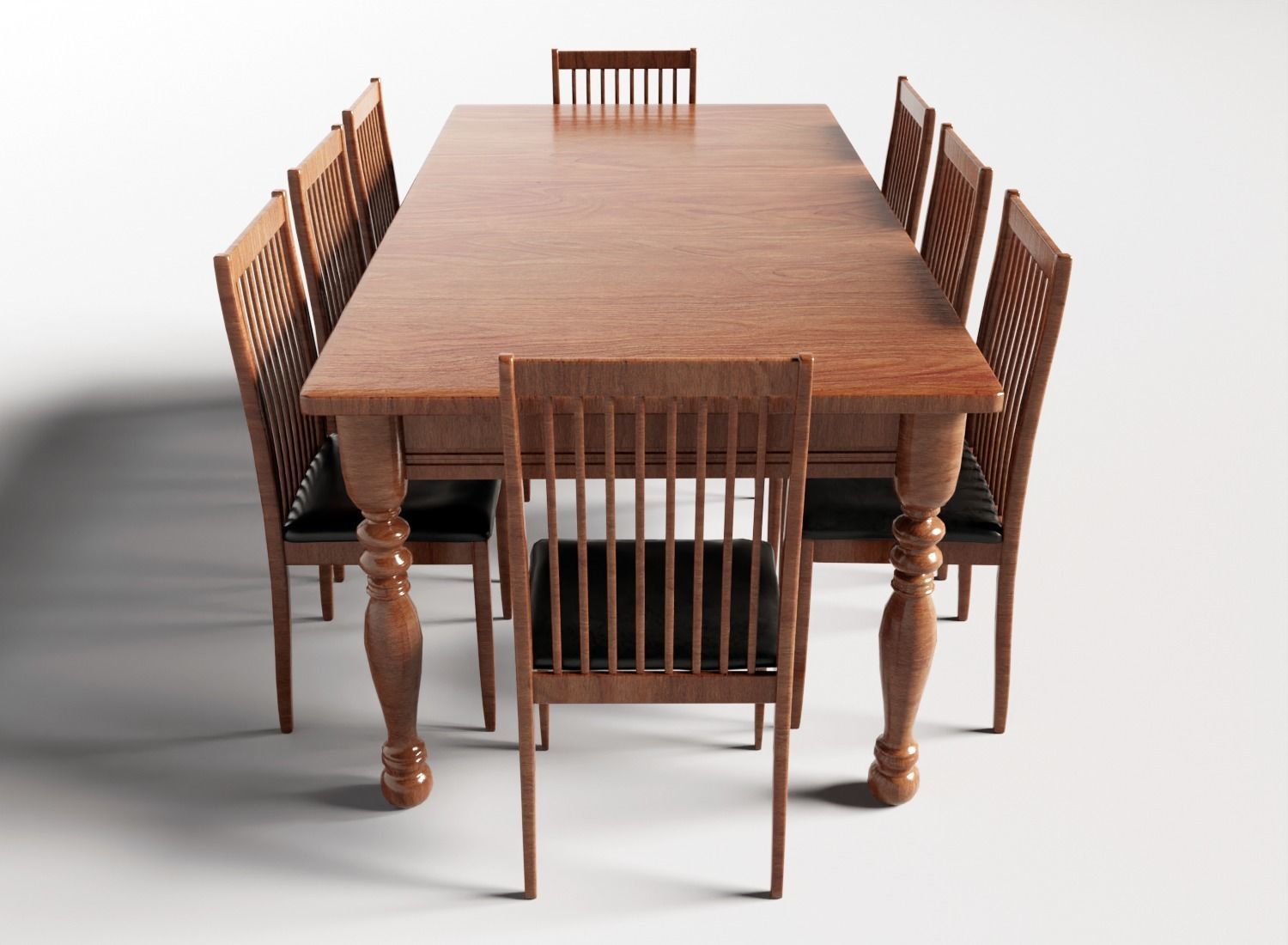 Dining Table 3D model_6