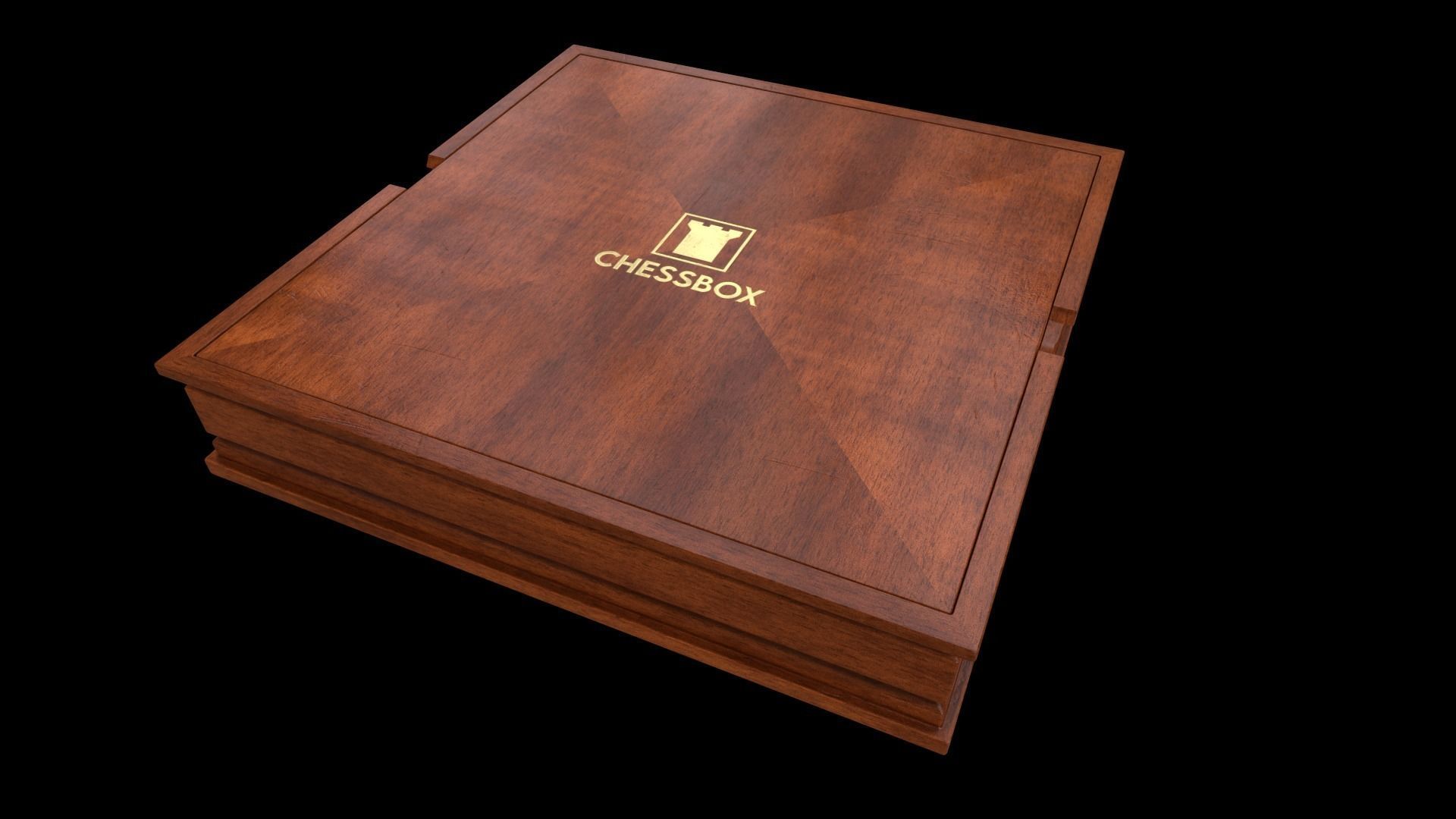 Wooden Chessboard Game-ready Low-poly 3D model_22