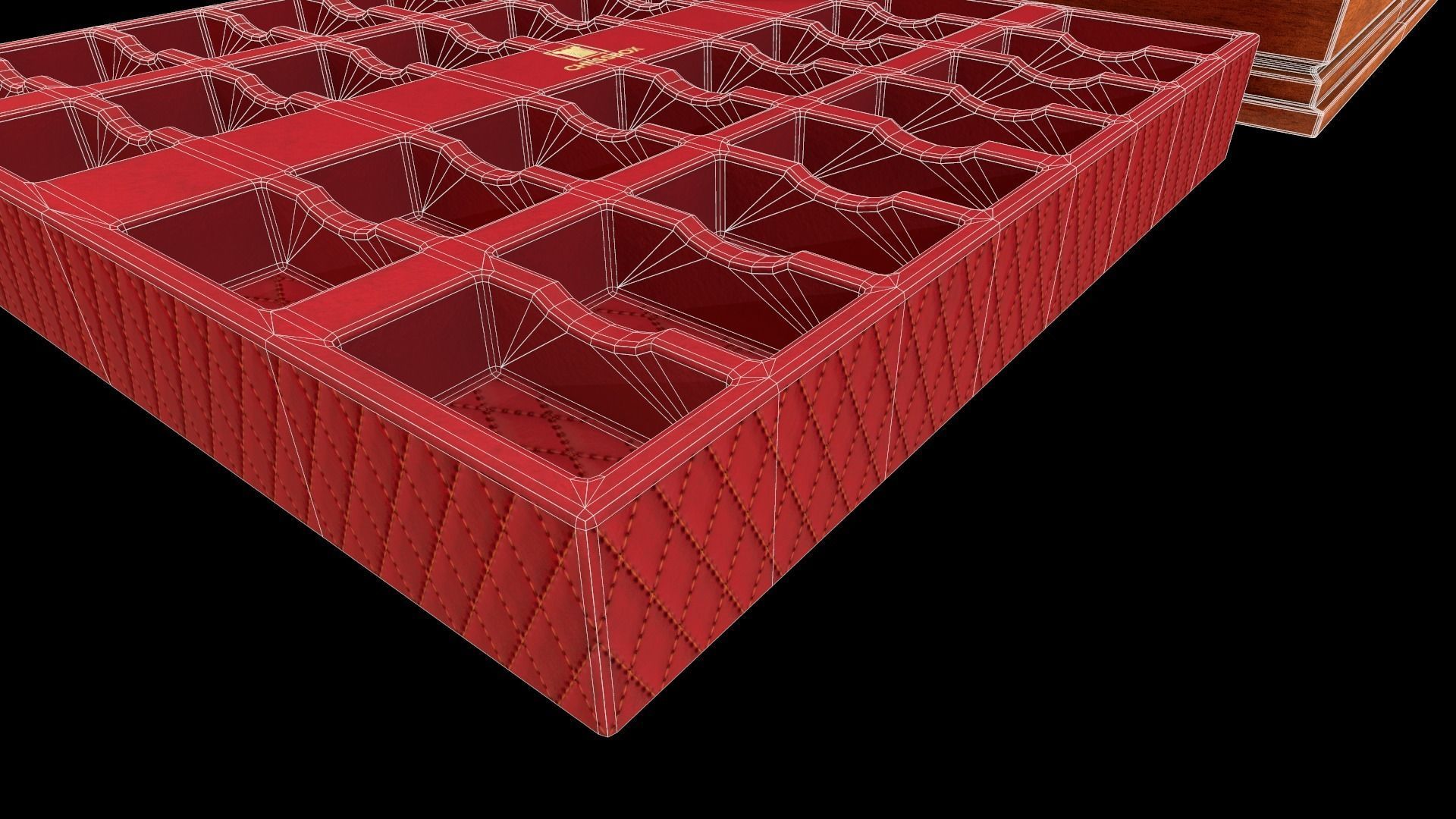 Wooden Chessboard Game-ready Low-poly 3D model_16