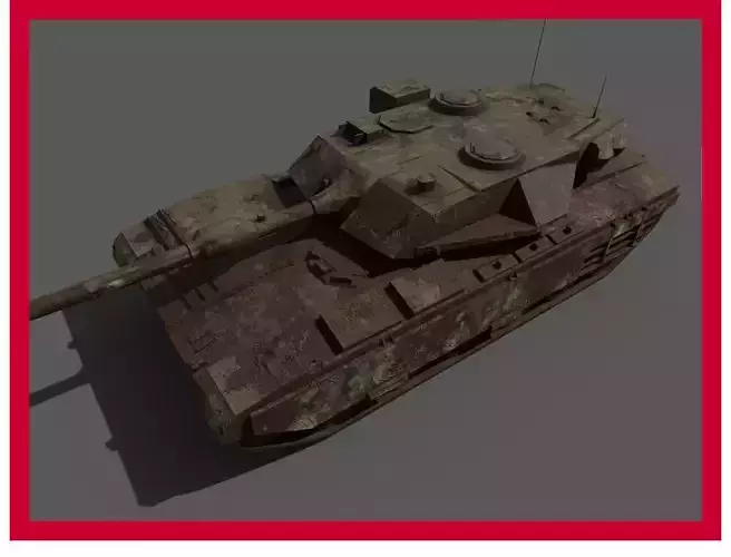 Ruined Wrecked Damaged Destroyed Tank Low Poly Game Ready
