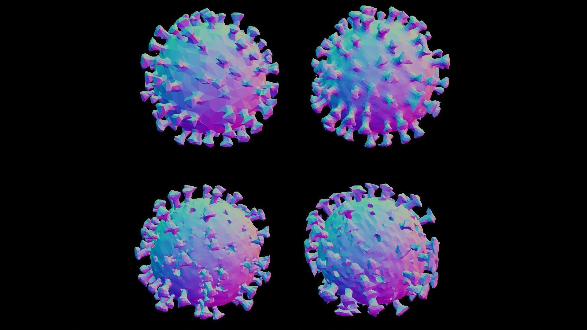 Tech Covid in 15 versions - 81 renders ready to use Low-poly 3D model_7