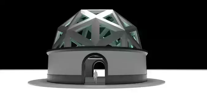 Geodesic Dome Pavilion Architectural Structure V1 3D model Geodesic Dome Pavilion Architectural Structure V1 3D model