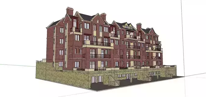 Nobility-History-Castle-Villa-062 brick building with balconies