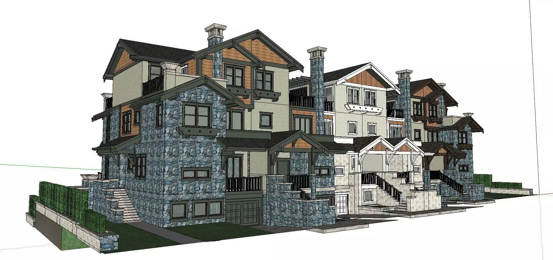 Nobility-History-Castle-Villa-063 townhouse in vancouver 3D model
