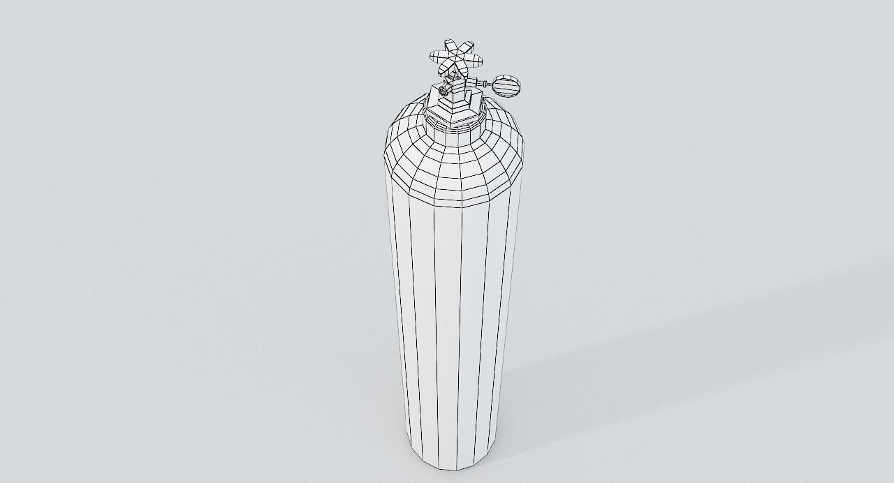 3D model 8types of Old Industrial Gas Cylinders VR / AR / lowpoly