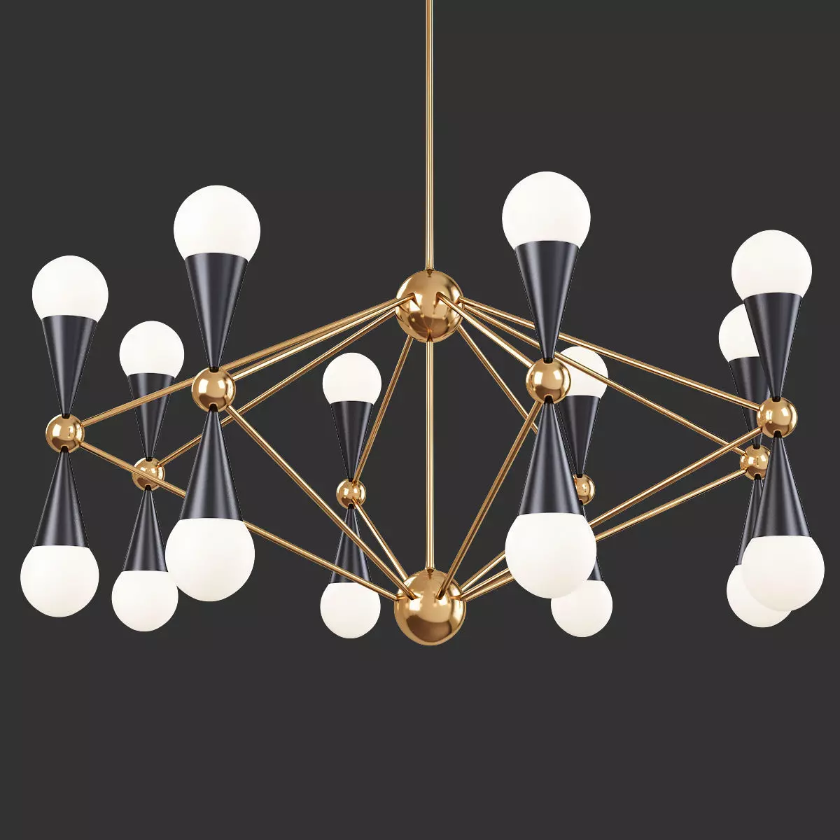 CARACAS SIXTEEN LIGHT CHANDELIER Low-poly 3D model_0