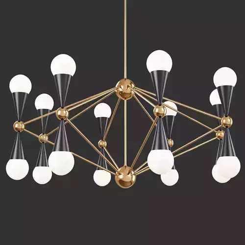 CARACAS SIXTEEN LIGHT CHANDELIER Low-poly 3D model