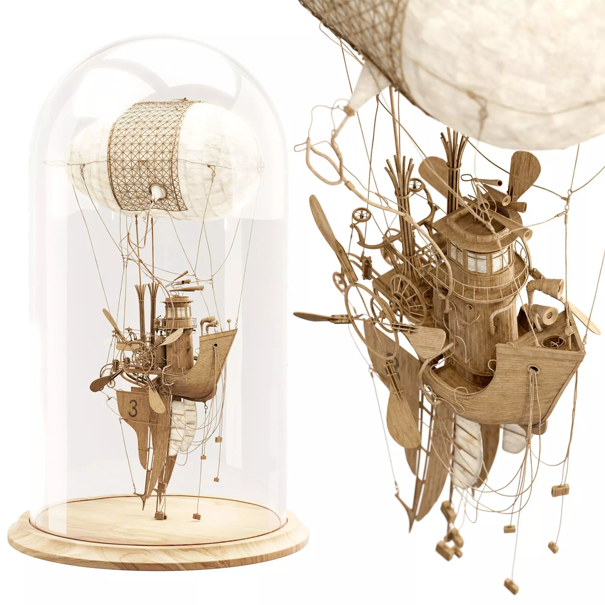 The Captain steampunk sculpture by Daniel Agdag 3D model_0