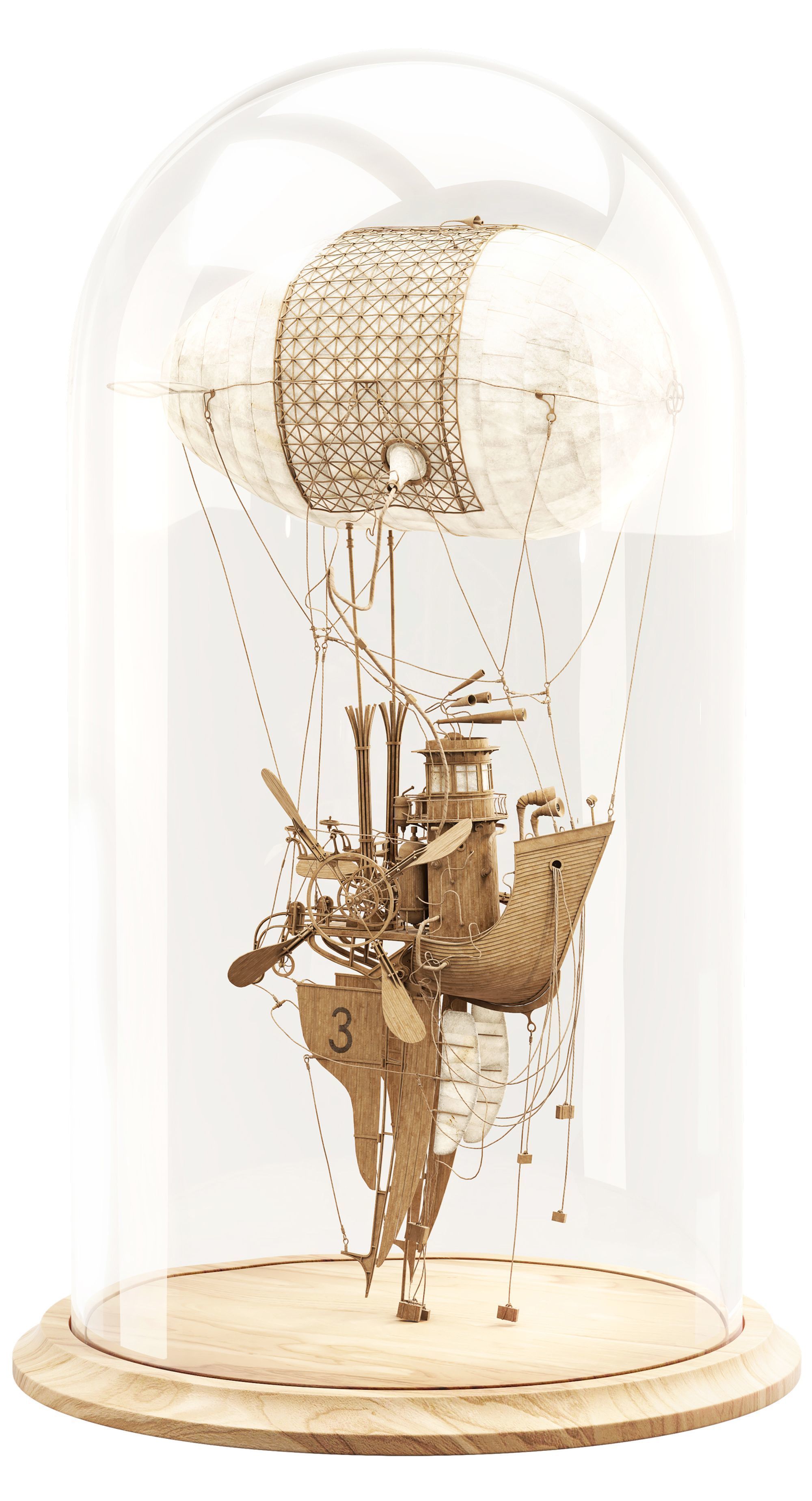 The Captain steampunk sculpture by Daniel Agdag 3D model_5