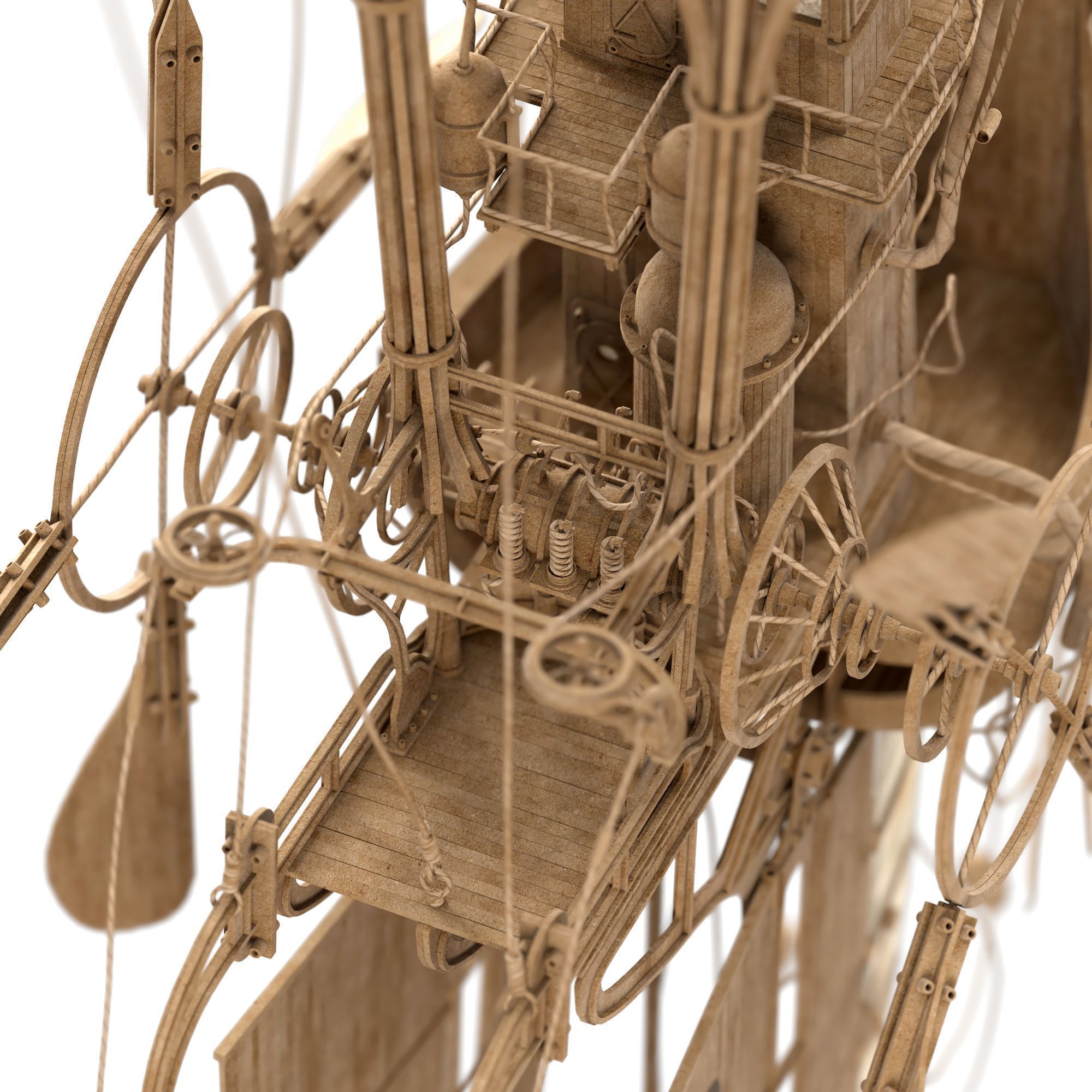 The Captain steampunk sculpture by Daniel Agdag 3D model_6