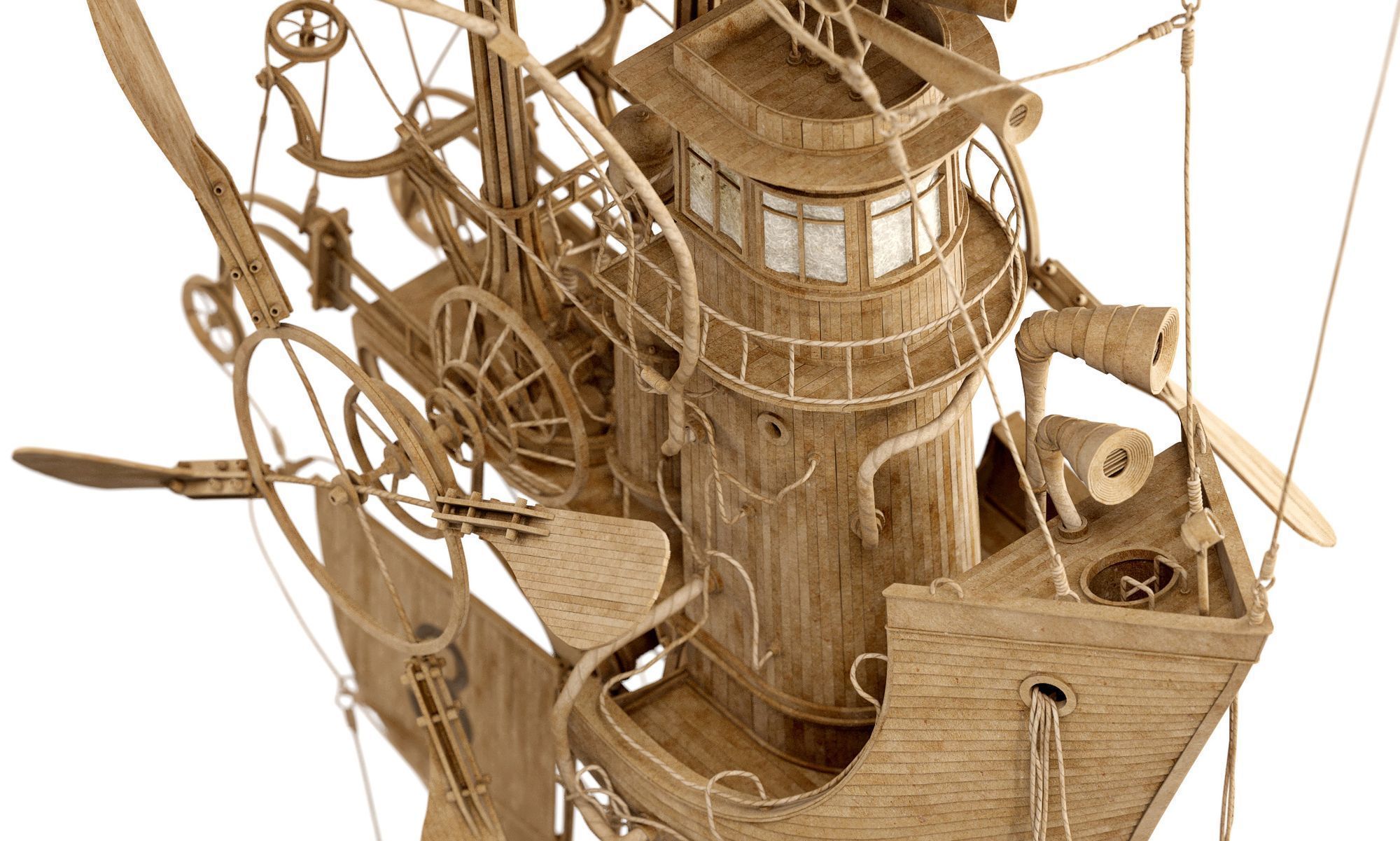 The Captain steampunk sculpture by Daniel Agdag 3D model_4