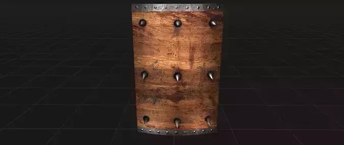 Spike Shield Low-poly 3D model