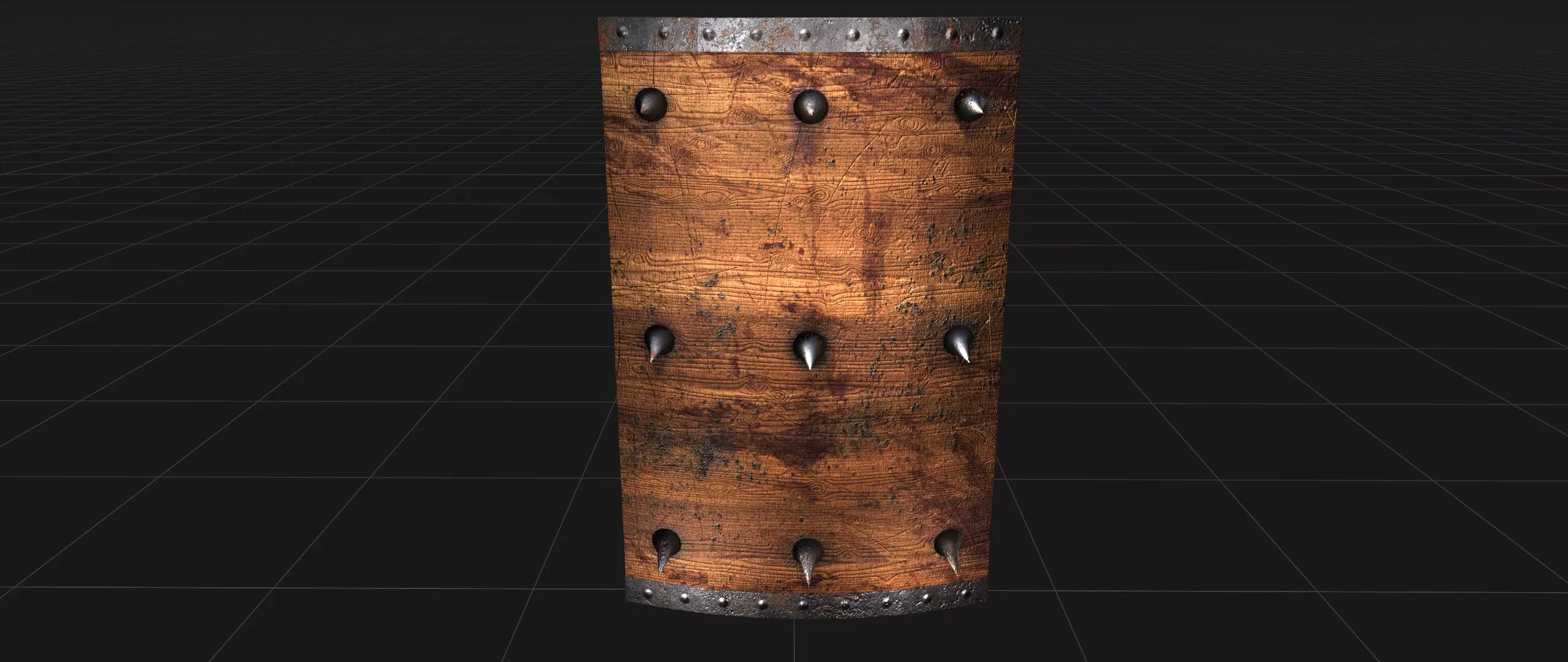 Spike Shield Low-poly 3D model