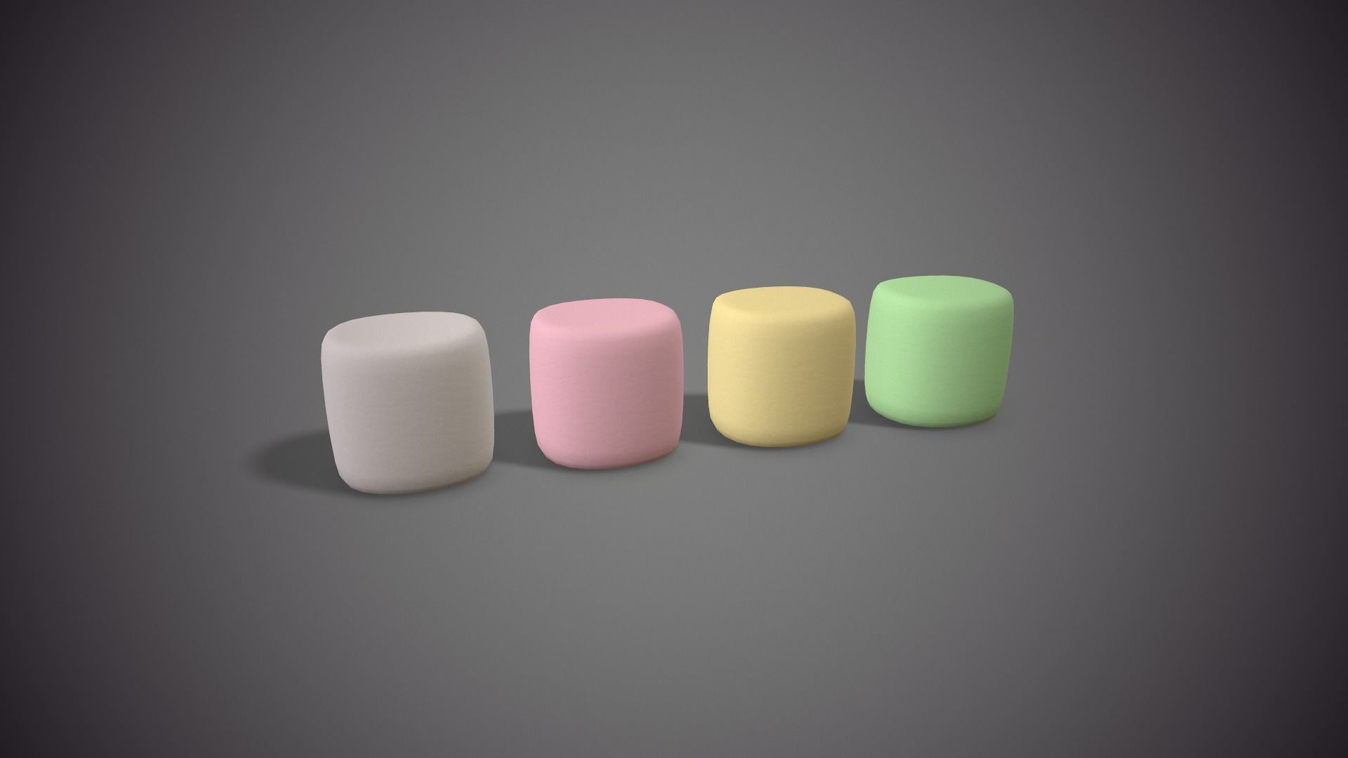 3D model Colored Marshmallows VR / AR / lowpoly CGTrader