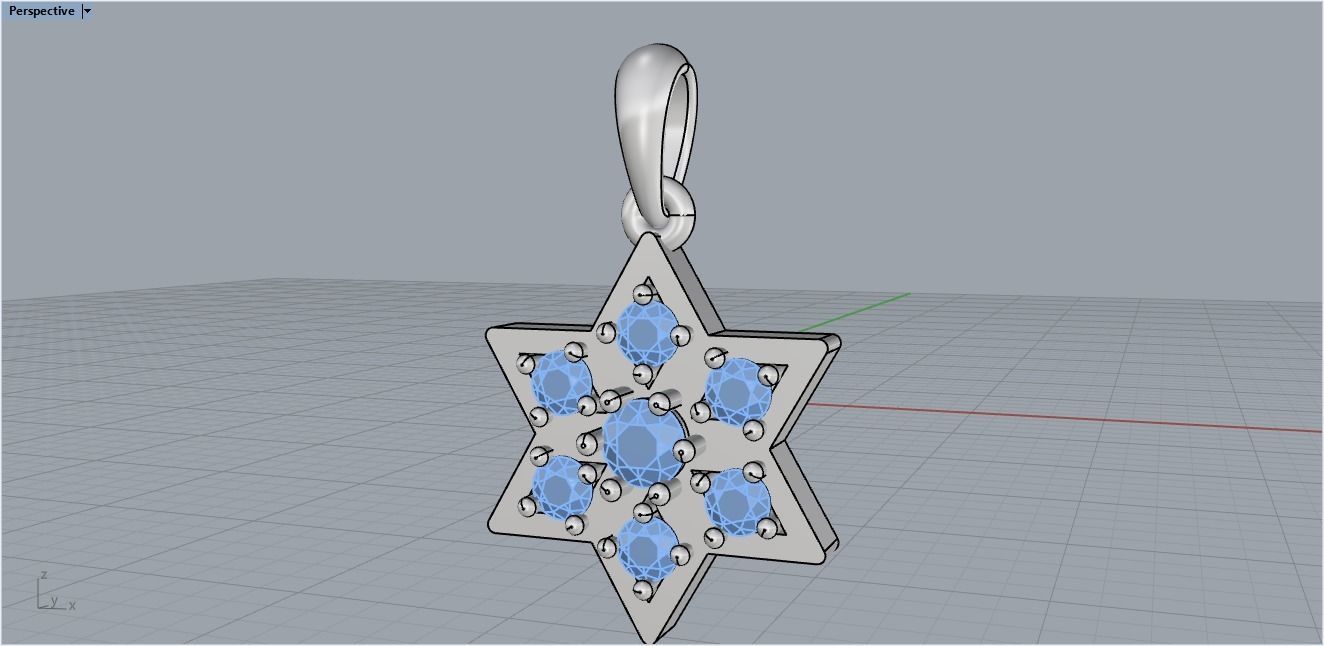 Snowflake pendant 3D print model_14