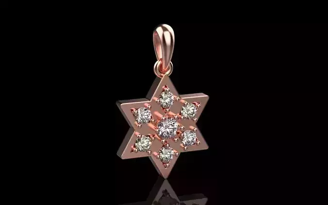 Snowflake pendant 3D print model