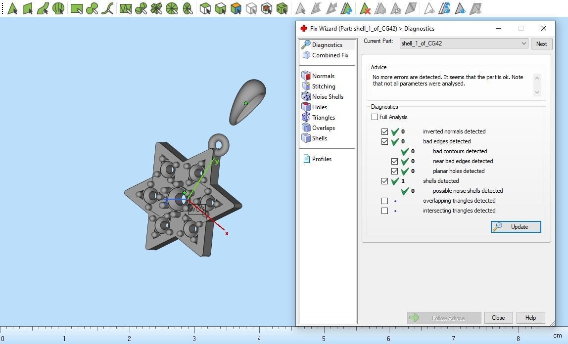 Snowflake pendant 3D print model_9