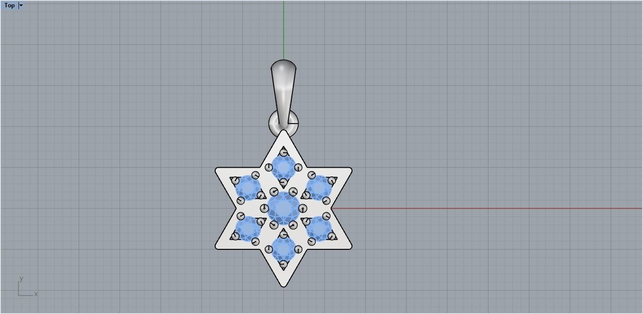 Snowflake pendant 3D print model_13