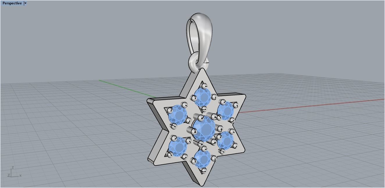 Snowflake pendant 3D print model_15