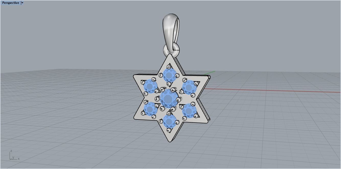 Snowflake pendant 3D print model_6